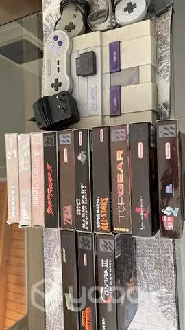 Snes + 13 juegos + control original + inalambrico