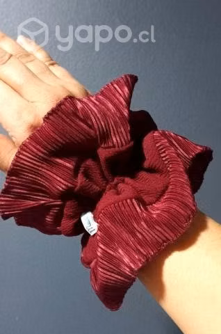 Scrunchie Burdeo doble, coleta doble Rumba