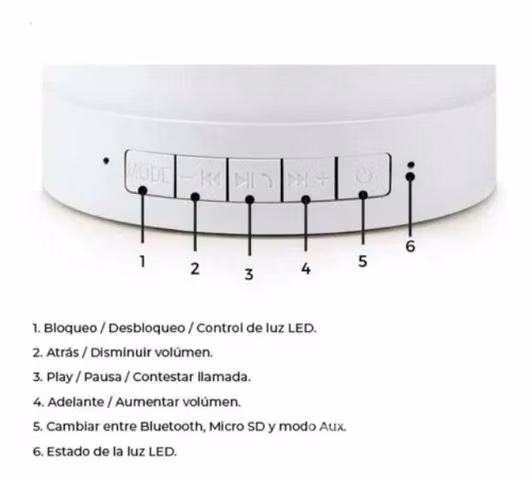 Lámpara Parlante Bluetooth Parlante Portátil