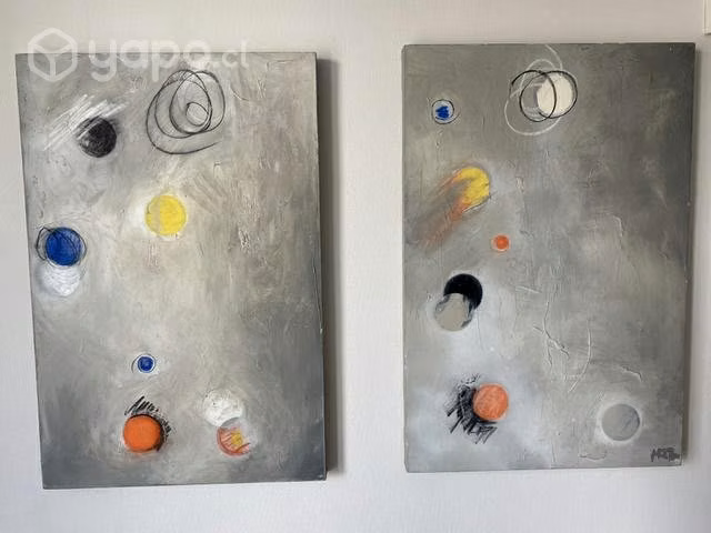 Cuadros pinturas - set 2 cuadros 110x75