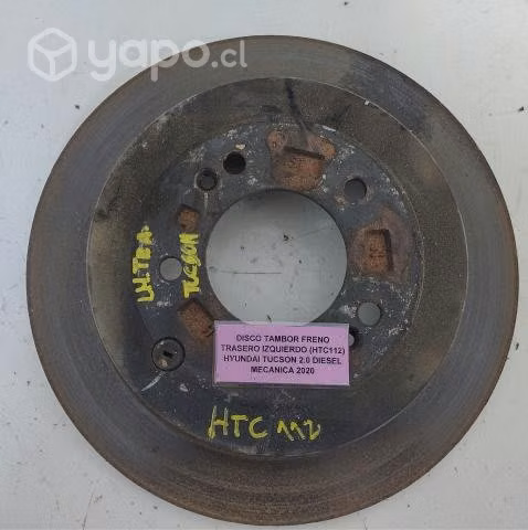 Disco Tambor Freno Trasero Izquierdo (HTC112) Hyun