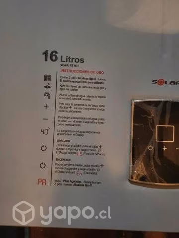Calefont rheeem 16 litros gas licuado tiro natural