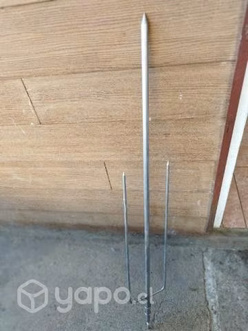 Asador tridente inox con motor moller