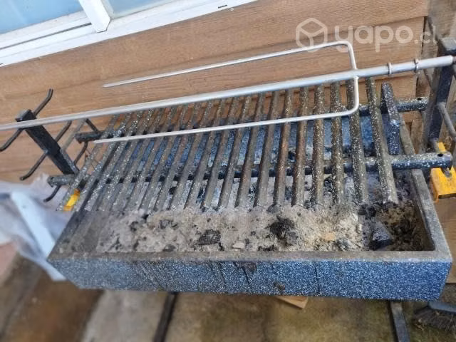 Asador tridente inox con motor moller
