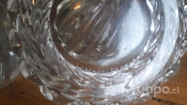 Trío de perfumeros cristal Checoslovaco