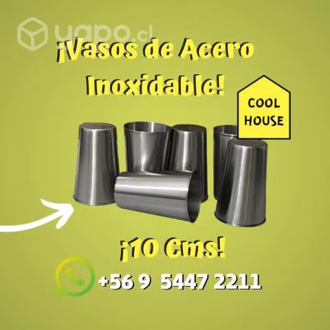 Vasos de Acero Inoxidable de 10 cms desde 10.300,