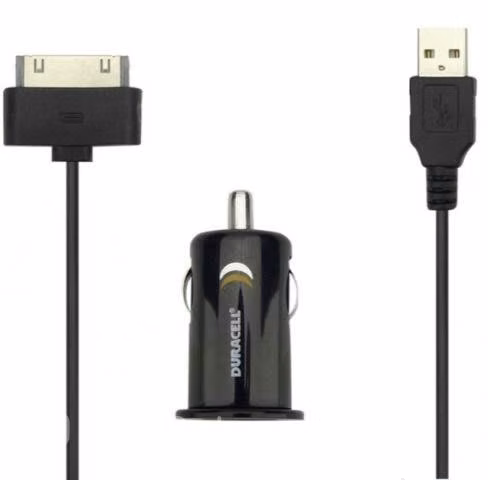 Cargador Duracell 2.1Amp Con Cable Iphone 30 Pin, - Imagen 2