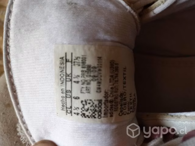 Zapatillas adidas blanco rosado talla US 6 talla 3