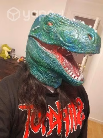 Mascara dinosaurio velociraptor de latex - Imagen 3