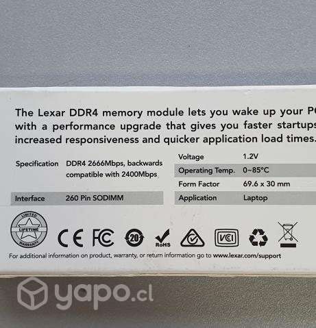 Ram 8gb 2666 ddr4 sodimm - Imagen 4