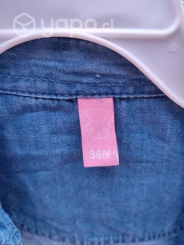 Camisa jeans niña 36s