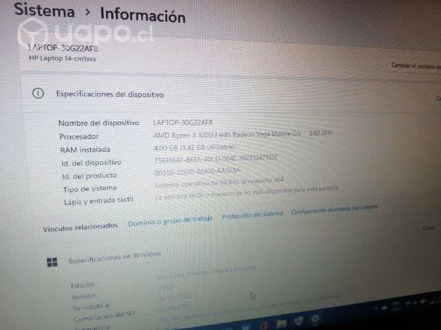 Notebook HP ADM RYZEN 3 - Imagen 4