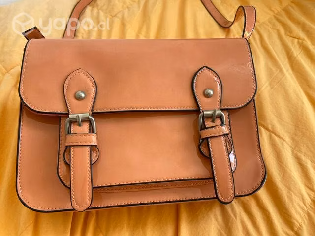 Cartera de mujer charol color damasco