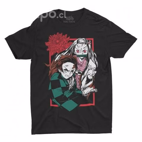 Polera Tanjiro y Nezuko Kimetsu no Yaiba Demon Sla