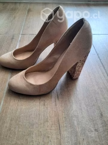 Tacones Gamuza Nude