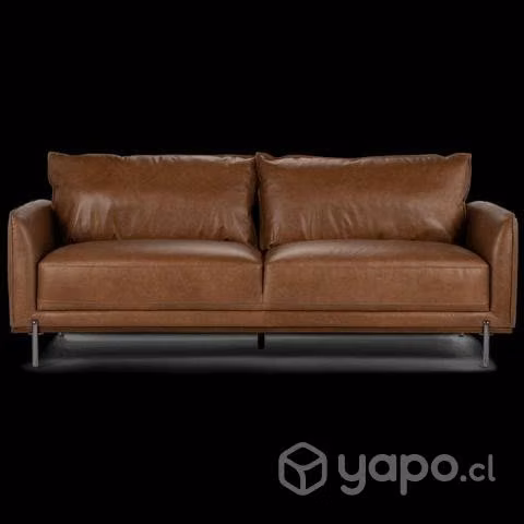 Sofá Rosen Westwood de 3 cuerpos cuero Camel