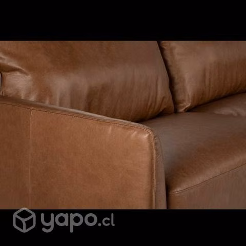 Sofá Rosen Westwood de 3 cuerpos cuero Camel