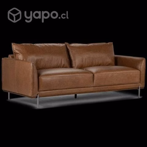 Sofá Rosen Westwood de 3 cuerpos cuero Camel