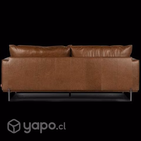 Sofá Rosen Westwood de 3 cuerpos cuero Camel