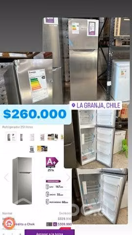 refrigeradores nuevos de exhibición