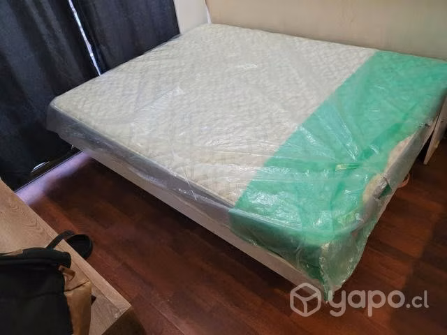 Cama plegable con colchón 2 plazas nuevo