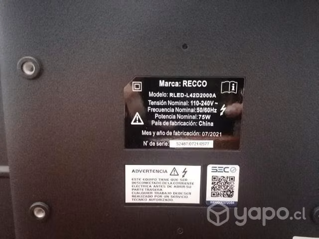 Televisor Recco Smart TV (NUEVO)