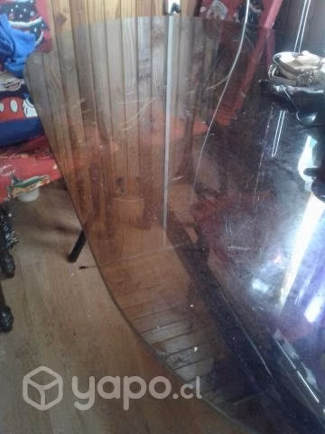 Vendo mesa comedor de vidrio para 6 a 8 personas