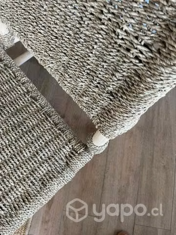 Poltrona Asiento de Madera con asiento de Rafia Ma - Imagen 4