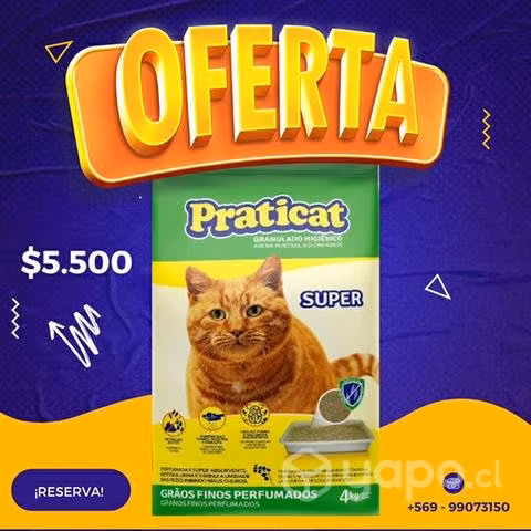 Arena para gatos perfumada