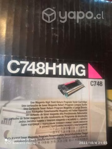 Toner Lexmark c748h1mg magenta original de alta