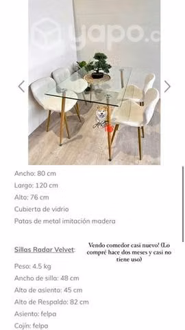 Mesa y sillas