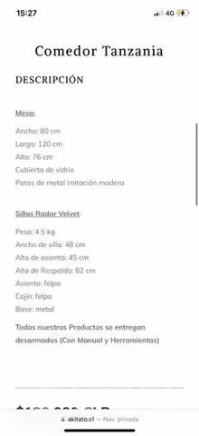 Mesa y sillas - Imagen 2