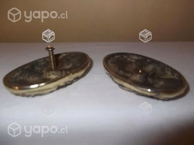 Par Molduras De Bronce Macizo - Imagen 2