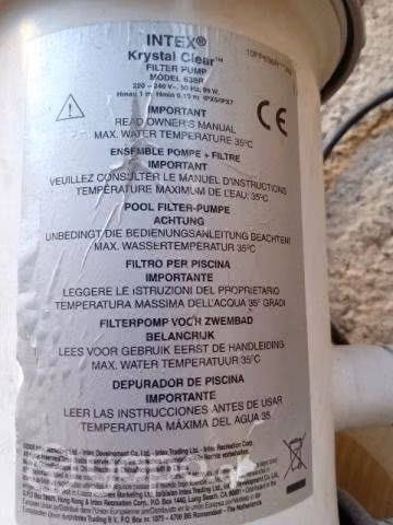 Bomba filtro de piscina Intex