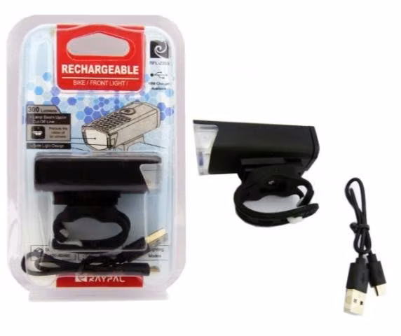 Luz LED Delantera Recargable, Para Bicicleta