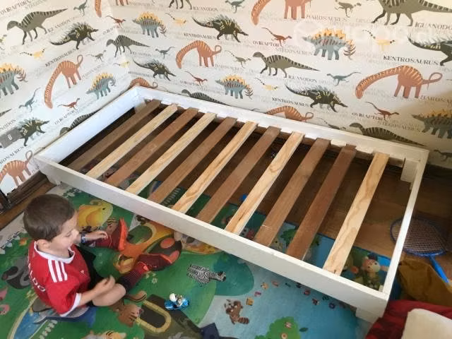 Cama madera bajita niño con colchon