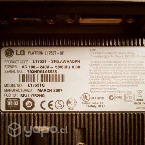 Monitor LG lcd lg 17" flatron l1753t - Imagen 3