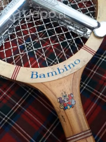 Raqueta tenis de madera