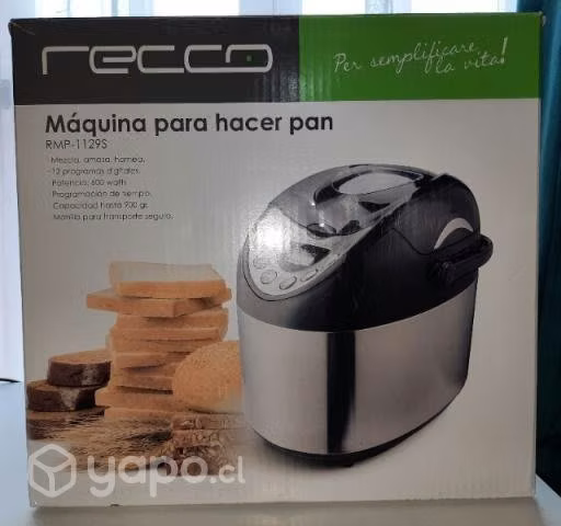 Maquina para hacer pan recco (nueva)