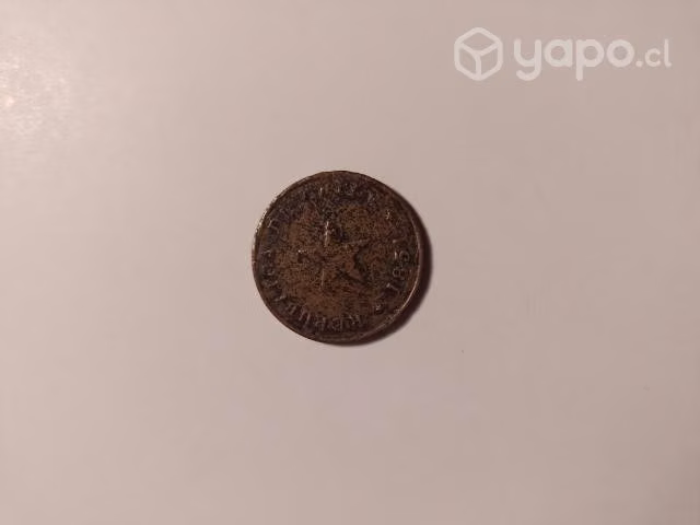 Moneda medio centavo 1851, original - Imagen 2