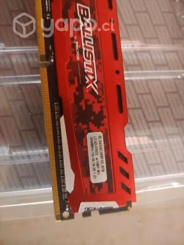 RAM 8gb y 4gb DDR4 2666mhz ballistix sport