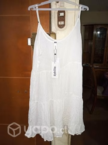 Vestido tipo solera color blanco