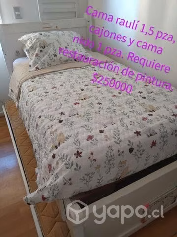 Linda cama nido raulí 1,5 pza