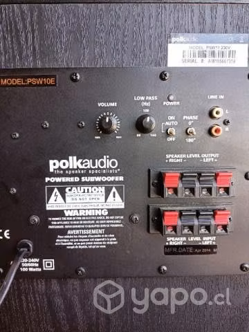 Subwoofer activo Polkaudio 100w