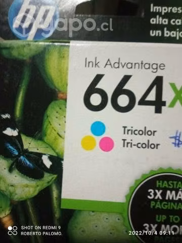 Packs de tintas hp 664xl colores originales