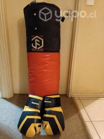 Saco de boxeo pro + guantes de boxeo PROFESIONAL