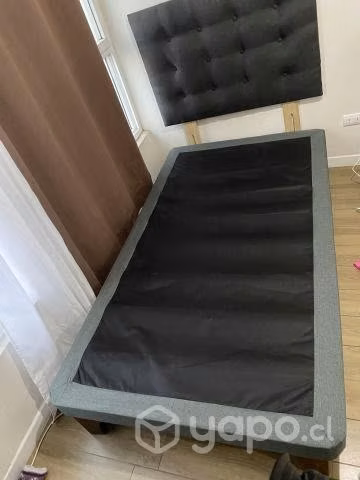 Cama de 1.5: base+respaldo