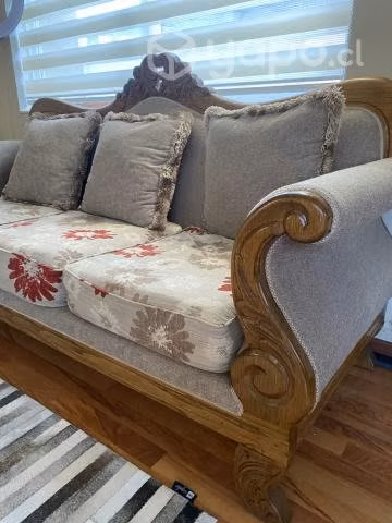Sillón de madera nativa más sitial
