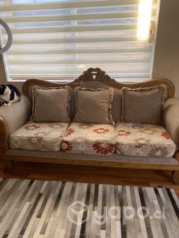 Sillón de madera nativa más sitial