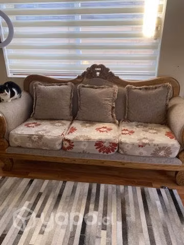 Sillón de madera nativa más sitial